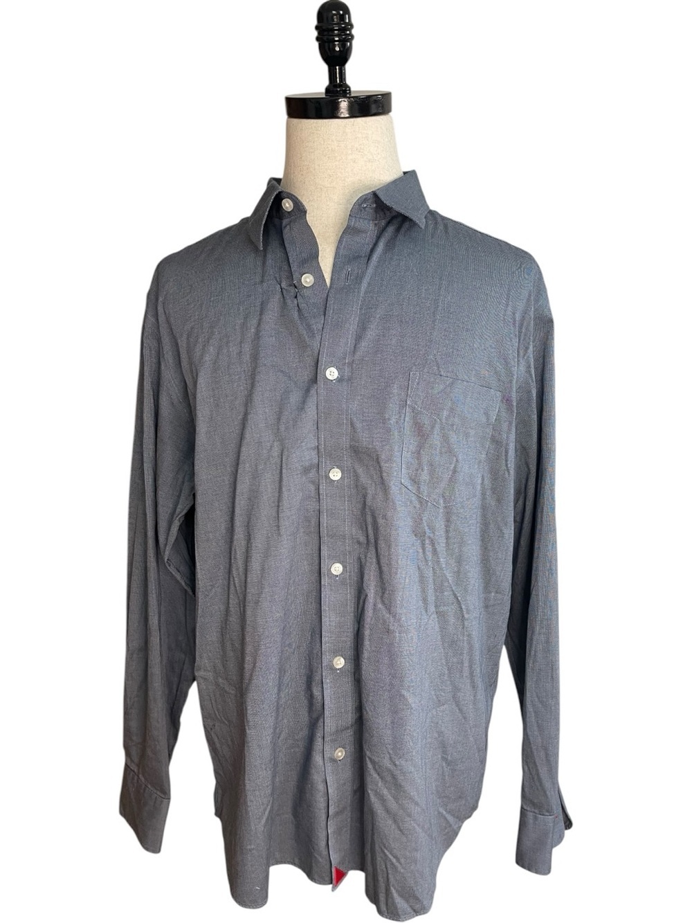 UNTUCKit Pio Cesare Slim Fit Wrinkle Free Button Down Shirt Navy